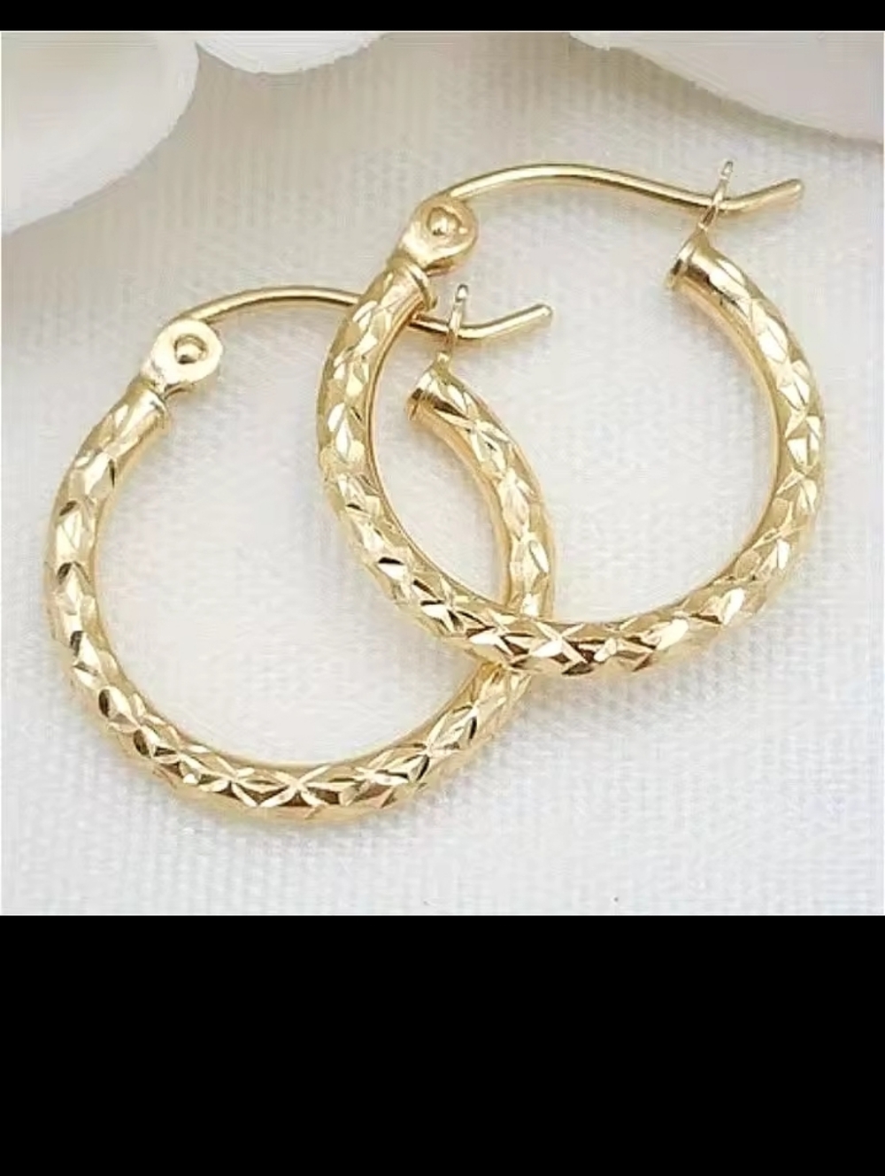Vintage Earrings‎ Gold Hoop Women's New g8 Jewelry